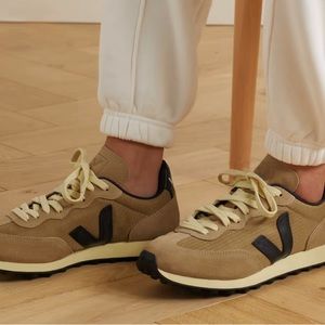 Vera Rio Branco leather-trimmed suede sneakers